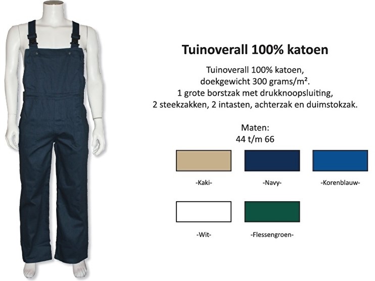 Vernederen moeilijk Discrepantie Tuinoverall 100% katoen - 62 - Wit Verschillende kleuren Farmersworld